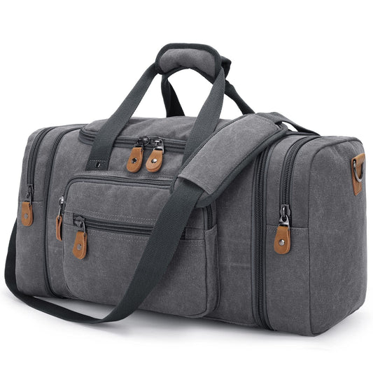 50L 24" Expandable Canvas Duffel Bag